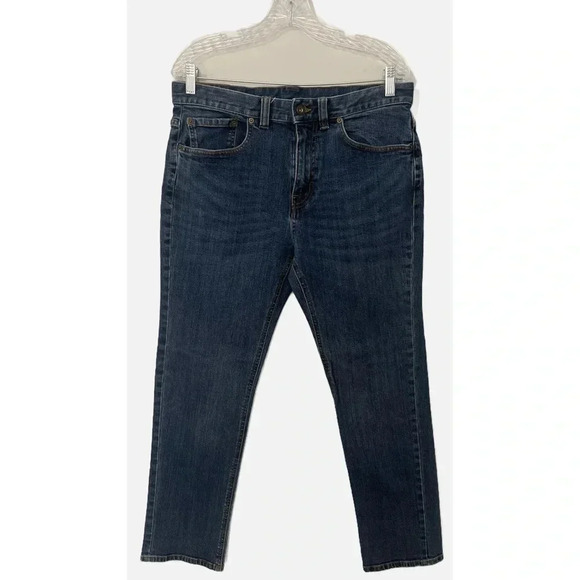 Prana Jeans Men’s Size 33x28 Blue Straight Fit Organic Cotton Stretch 5 Pocket - Picture 1 of 12